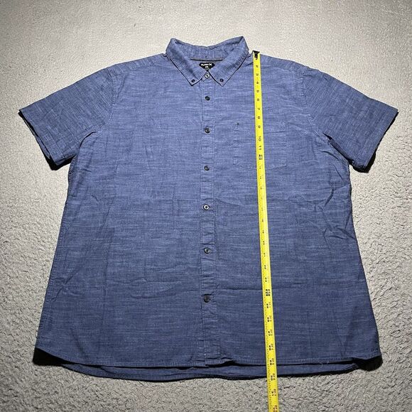 Hurley Shirt Mens XXL Short Sleeve Chambray Beach Skate Lightweight Cotton - Picture 2 of 11